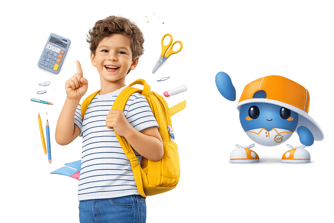 Niño feliz con mochila y utiles escolares - Punto Escolar La Serena